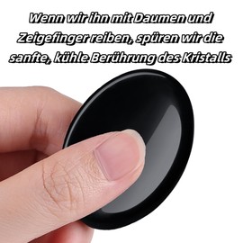 QINJIEJIE Obsidian Worry Stone Crystal Worry Stones Thumb Gemstone Oval Crystals Healing Stones Palm Stone Stress Relief Reiki Healing Meditation