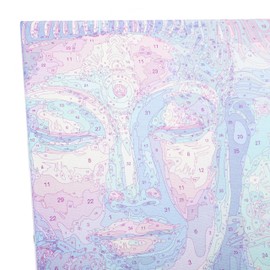 Craft Buddy Paint by Numbers on Stretcher Frame 30 x 30 cm DIY Art Kit for Adults and Kids Includes Paints and Brushes DIY Canvas Picture Lord Buddha