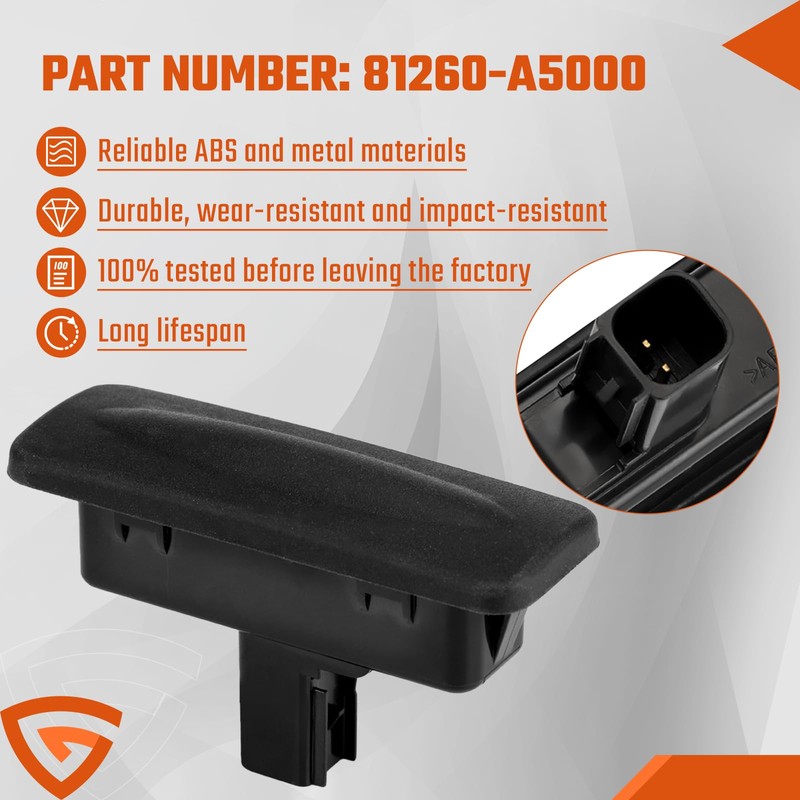 ISINMOTOR Tailgate Boot Release Button, Trunk Lid Lock Handle Button,