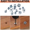 110 Pcs T-Nuts Four Pronged, T Nut 4 Prong Tee