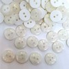 MajorCrafts® 60pcs 11.5mm Cream White Pearlescent Galaxy Effect 2 Holes