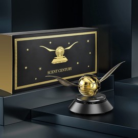 Kwak's Solar Car Air Fresheners,Solar Car Air Freshener with Swinging Wings for Car Interior Autorotation Decoration Accessories(Gold)