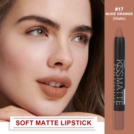 BINGBRUSH Smooth Longwear Lipstick Pack Set, Matte Color Stick Ultimate Lip Crayon for Makeup Collection - Waterproof Velvet Lipgloss Lip Stain (17#)