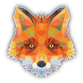Geometric Fox Animal Polygonal Vinyl Sticker Decal Design