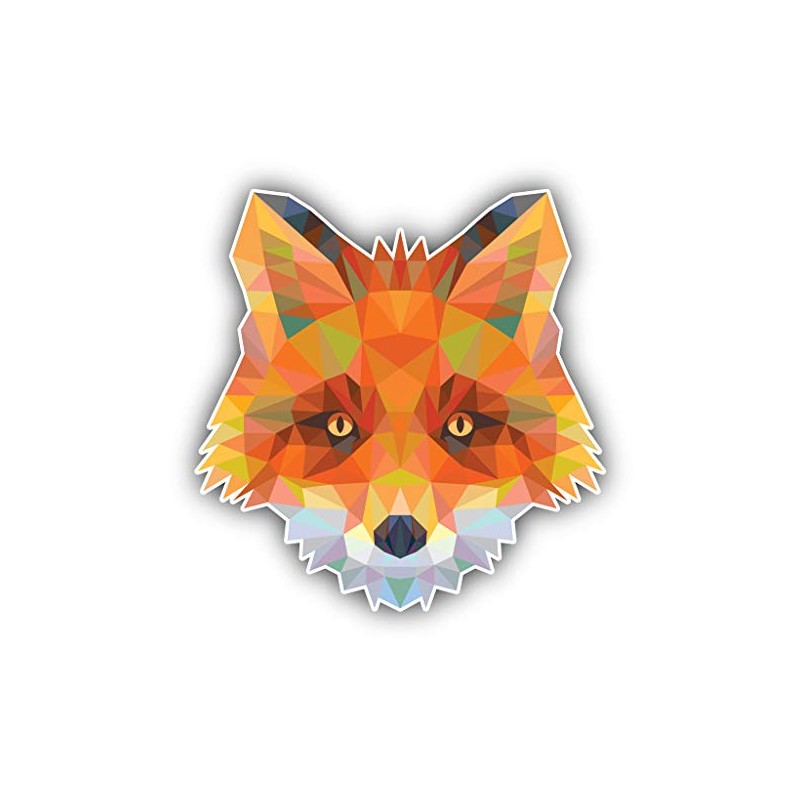 Geometric Fox Animal Polygonal Vinyl Sticker Decal Design