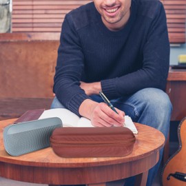 ZUJFPL Hard EVA Case Compatible with Bose SoundLink Flex 2nd Gen/Bose SoundLink Flex Bluetooth Speaker, Waterproof, Shockproof and Dustproof Carrying Travel Speaker Case - Carmine Red