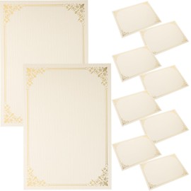 VANZACK Award Paper, Certificate Printing Paper, Diploma Paper, Horizontal Writing, White, A4, 10 Sheets