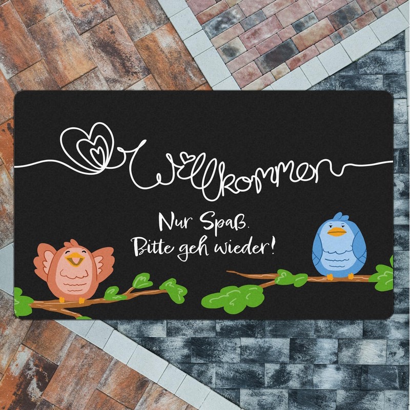 Welcome Just Fun, Please Go Again Doormat in 40 x