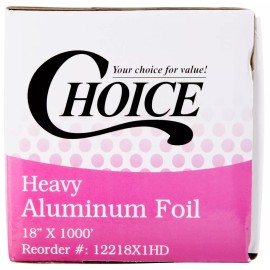 Unbranded/Generic  18" x 1000' Food Service Heavy-Duty Aluminum Foil Roll 12218X1HD