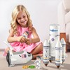 BLmukce Space Rocket Toys, STEM Launch Set with Light/Sound/Smoke, Educational