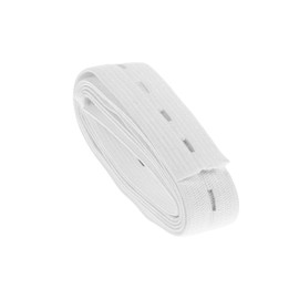K3T Perforated Rubber Band, White, 20mm x 1m