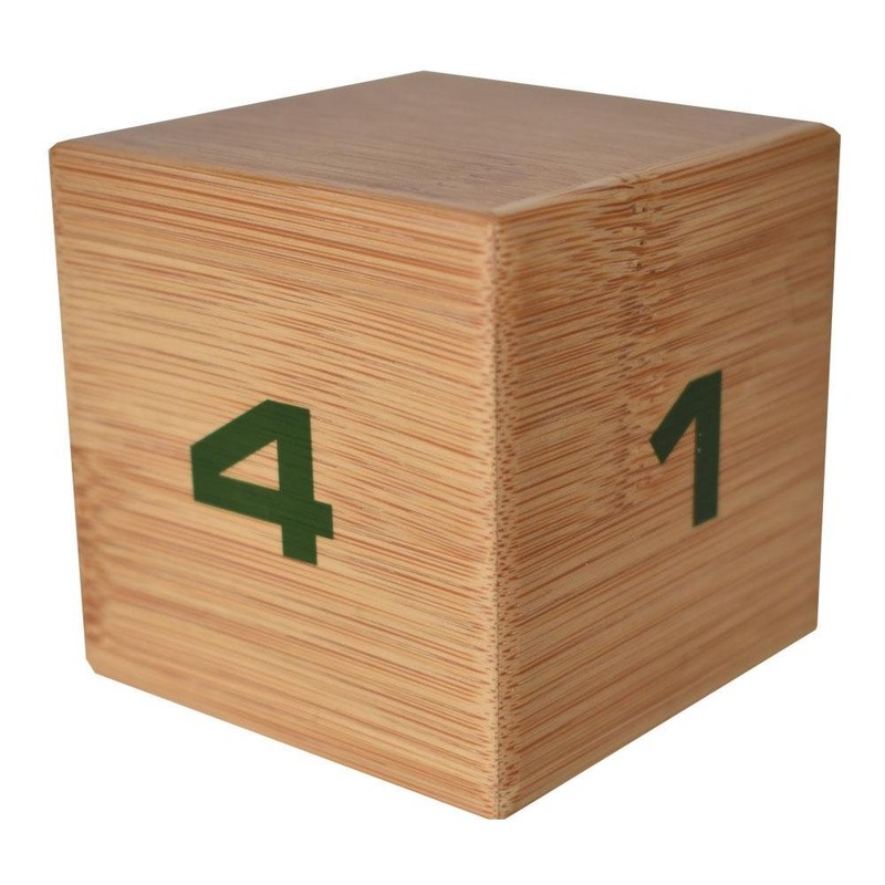 Miracle TimeCube - Natural Bamboo Wood, 1-4 Minute Timer for