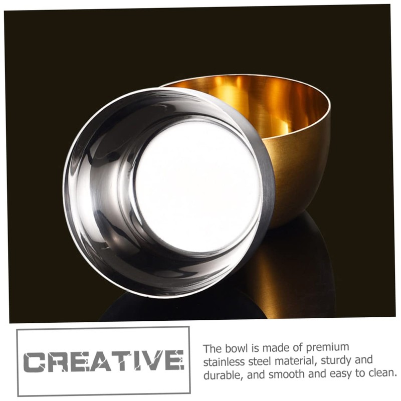 Mobestech 2pcs Stainless Steel Sauce Salad Bowl Multipurpose Kitchen Utensils