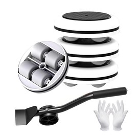 Furniture Moving Sliders Set, Furniture Movers with 4 Wheels,Carbon Steel Panel Heavy Duty Dolly,Furniture Lifter with 4 360° Rotatable Rubber Universal Wheels,Maximum Load 280 LBS