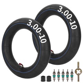 RUTU 2.75/3.00-10 3.00-10 80/100-10 Inner Tube with TR87 Angled Copper Valve Stem for XR50/70 CRF50/70 CT70 EZ90 RSF650 KLX110 DRZ110 50-125cc Dirt Pit Bike Scooter Moped 2 Pack