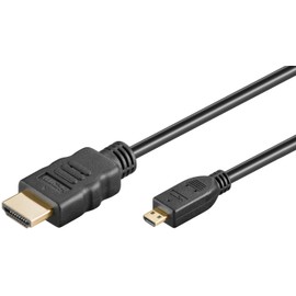 goobay Mini HDMI to HDMI 2.1 Cable Ultra High Speed HDMI Cable 8K@60Hz, 4K@120Hz at 48Gbits/Dolby Atmos/HDR eARC/GoPro Hero 2, Canon, Raspberry Zero and Zero 2W/1m/74429