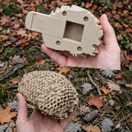 Realistic Wasp Nest Geocache Container with Magnet, Hidden Outdoor Cache for Geocaching, Camouflage Fake Wasp Nest Storage Box for Keys, Notes, Small Items