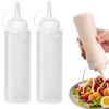 Abnaok 8oz Food Grade Plastic Squeeze Condiment Bottles with Cap