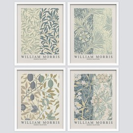 SIGNWIN Framed Poster William Morris Botanical and Floral Design Wilderness Nature Illustrations Fine Art Decorative Country/Farmhouse Vintage for Living Room, Bedroom, Office - 11"x14"x4 White