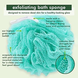 Ecotools Exfoliating Ecopouf (Pack of 6); Fine Netting Pouf; Rich Lather, Gentle Cleansing, and Exfoliation for Smoother, Softer Skin; Self Care Throu