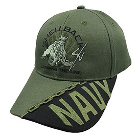 US Navy Shellback, Crossing The Line Vintage Olive Drab Baseball Cap