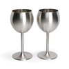 RSVP Endurance Stainless Steel Wine Glass, Set of 2