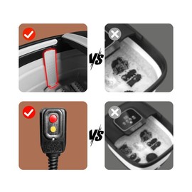 Portable Foot Spa with Heat, Air Bubbles & Red Light Care - Color: black