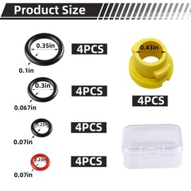 AHRLIC Pressure Washer O Ring Nozzle Set for Karcher, Compatible with K2 K3 K4 K5 K6 K7 Hose Nozzle, Spare O-Rings Seal Washer Accessories for Quick Replacement, Leak Fix, 2.640-729.0 Rubber Spares