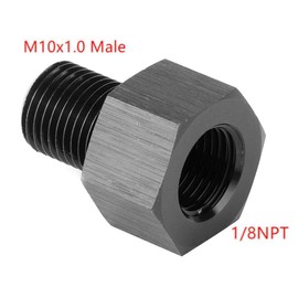 Oil Pressure Gauge Adapter, 1/8in NPT Female to M1x1. Male Reducer Oil Pressure Gauge Adapter Female to Male Adapter Replacement Black