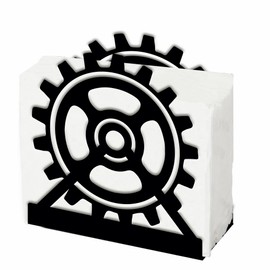 SUPERDANT Pinion Napkin Holder for Tables Gear Wheel Metal Serviette Organizer Tissue Cocktail Paper Towel Dispenser Storage for Kitchen Countertop Restaurant Dining Room Farmhouse Decoration