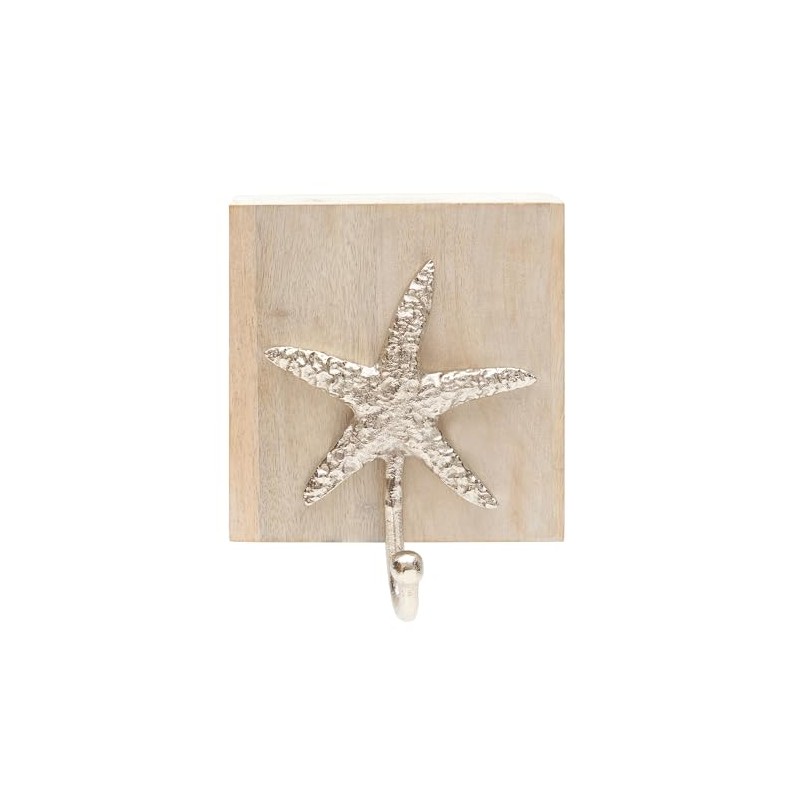 Beachcombers Mango Wood Nautical Wall Hook. 5.5-inch Length, Wall Hanging