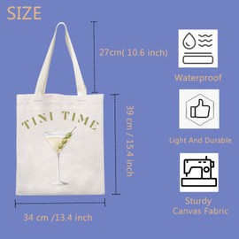 Tini Time Dirty Martini Bachelorette Party Gift - Cocktail Lover Martini Lovers Tote Bag