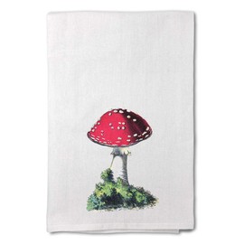 Style In Print Custom Decor Flour Kitchen Towels Mushroom Red Vintage Look Food & Beverage Vegetables Food & Beverage Vegetables Cleaning Supplies Dish Towels Design Only