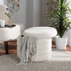 Baxton Studio Tabitha Ottoman, One Size, Ivory