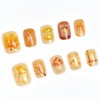 30Pcs Fall Press on Nails Short Square Fake Nails with