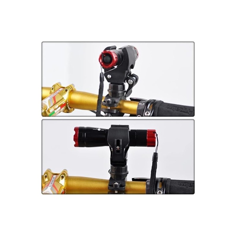 QJLDMaingo Secure Bicycle Flashlight Mount Universal 360° Rotating Light Holder