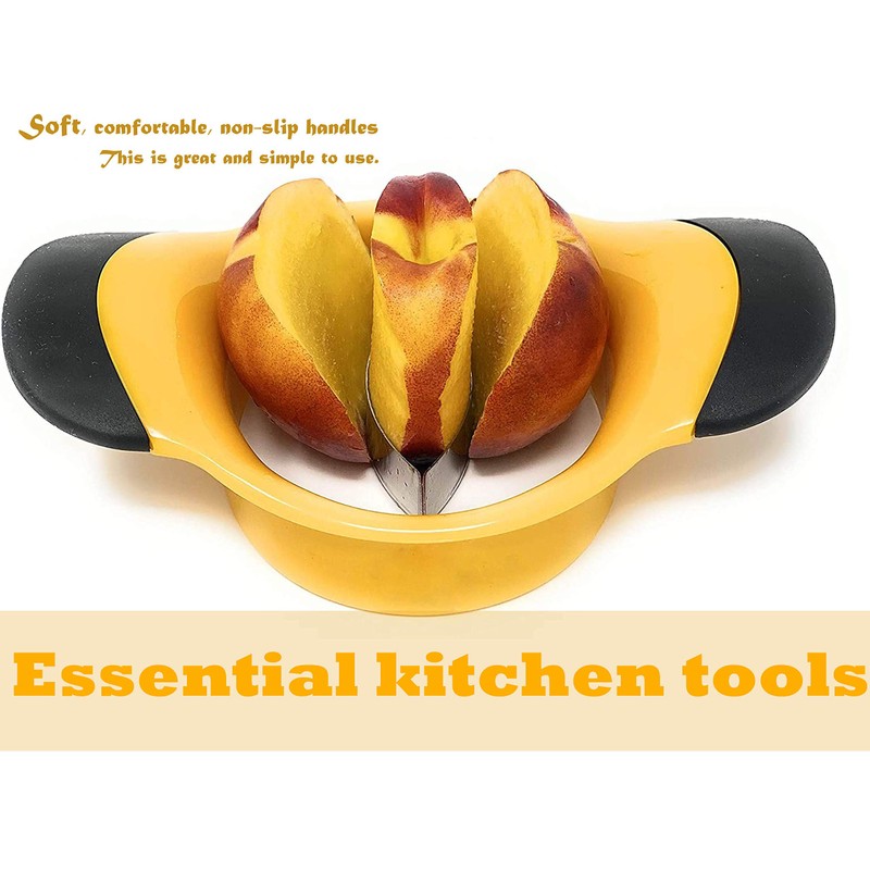 YNHIAG Mango Slicer, Yellow, Plastic and Stainless Steel