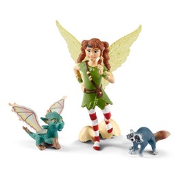 Schleich bayala Movie, Fairy Princess and The Unicorn Character Toys, Fairy Marween with Nugur and Piuh, Ages 5+