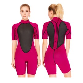 FLEXEL Shorty Wetsuit Women 3mm, Wet Suits for Mens in Cold Water, Neoprene Scuba Diving Suit for Surfing Swimming Snorkeling
