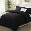 CozyLux King Size Comforter Sets - Black Comforter King Size,