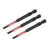 Sealey AK8251 3pc 75mm Slotted 4.5mm Impact Power Tool Bit