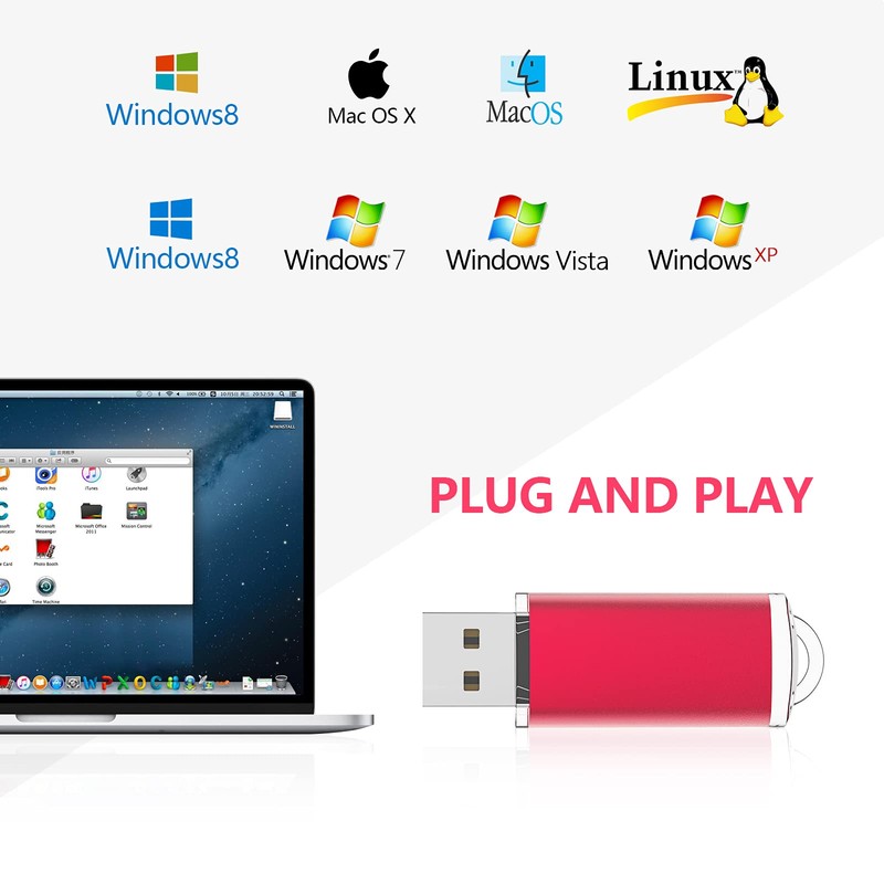 Kootion 128GB USB 2.0 Flash Drive Memory Stick Pen Drive