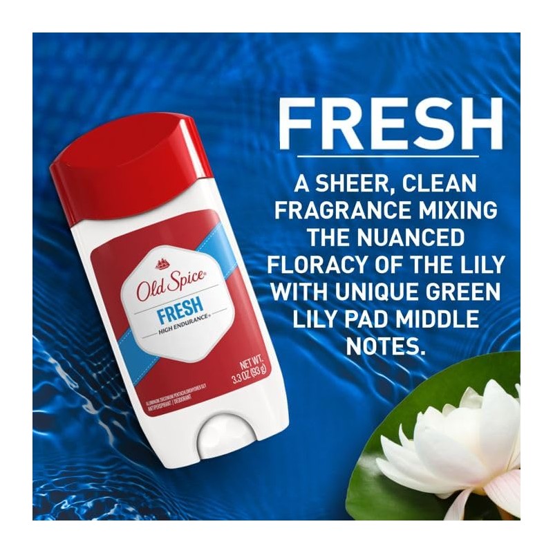 Old Spice High Endurance Anti-Perspirant Deodorant for Men, Fresh Scent,