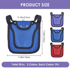 CRASPIRE 3Pcs Chicken Saddle for Hens Poultry Saver with Adjustable Strap Feather Protector for Back and Sides Chicken Aprons for Hens Poultry Accessories for Hens Red Blue Purple