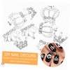 Ipetboom Nail Art Rhinestone Glue Gel 12pcs Crown Nail Gem