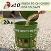 Metal Chicken Feeder No Waste - 20LB Large Chicken Feeder