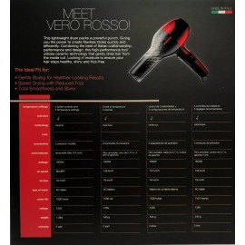 Solano Vero Rosso Infrared Ceramic Professional Lightweight Hair Dryer Red/Black