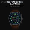 NAVIFORCE Sport Watches for Men Analog Quartz Chronograph Leather Strap