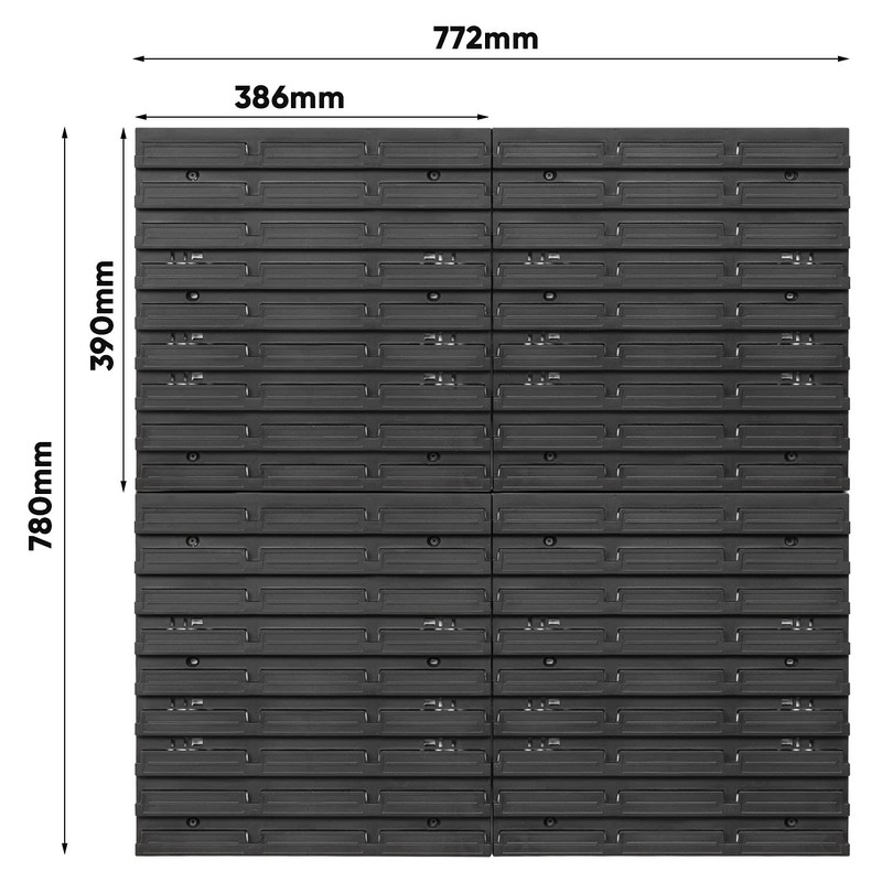 Tool Wall with Stacking Boxes - 772 x 780 mm