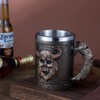 Arola Taza de hacha vikinga, taza de cerveza de calavera